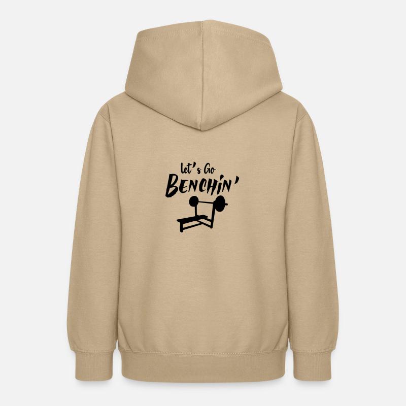 Pression de banc Sportif - Sweat à capuche Ado - jaune sable