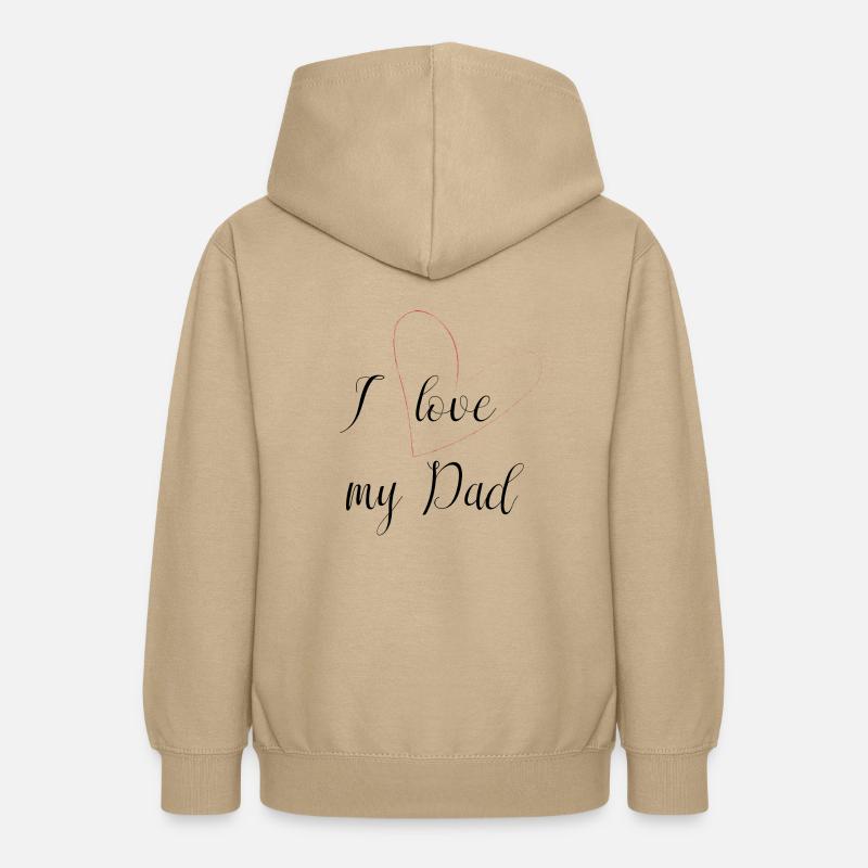 J'aime mon papa - Sweat à capuche Ado - jaune sable