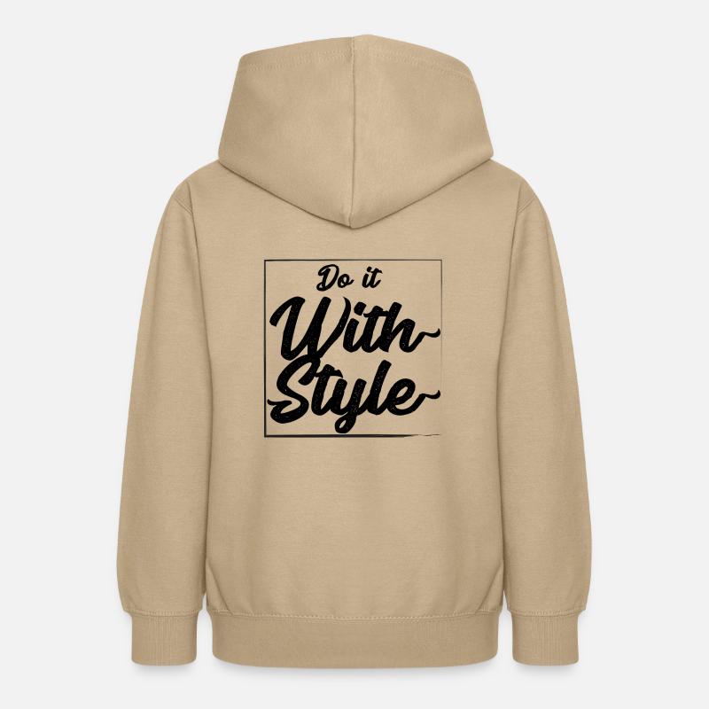 Faites-le avec le style - Sweat à capuche Ado - jaune sable