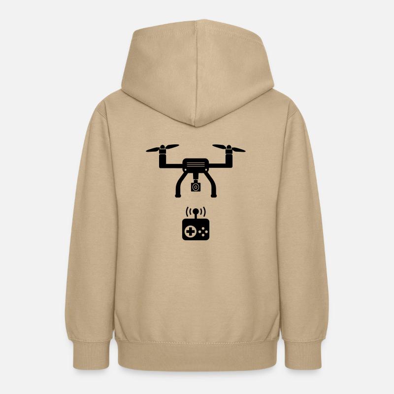 drone - Sweat à capuche Ado - jaune sable