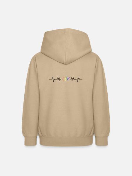 Gay Herzfrequenz - Teenager Hoodie - Sand