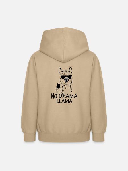 NO DRAMA LAMA - Teenager Hoodie - Sand