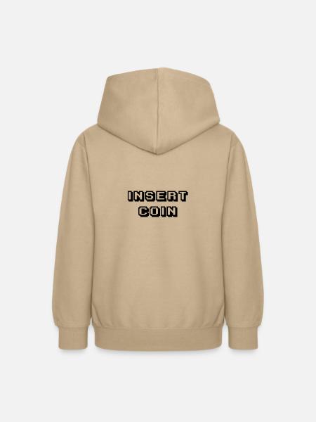 Arcade Insert Coin schwarz - Teenager Hoodie - Sand