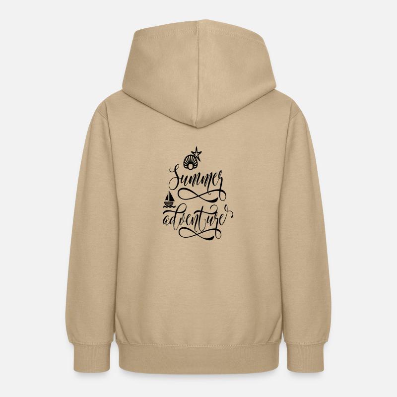 aventure d'été - Sweat à capuche Ado - jaune sable