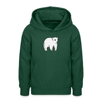 Polar bear - Teen Hoodie - bottle green - Front - AI Model Teenager Male light (155cm)
