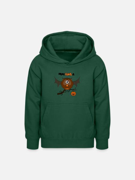 Drac owl a - Teenager Hoodie - Flaschengrün
