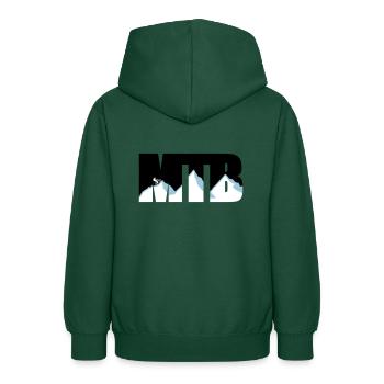 MTB - Teenager Hoodie - Flaschengrün - Hinten - AI Model Teenager Male light (155cm)