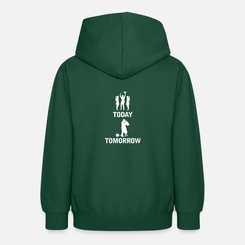 Batchelor - Aujourd'hui - Demain - Bachelor party - Sweat à capuche Ado - vert bouteille