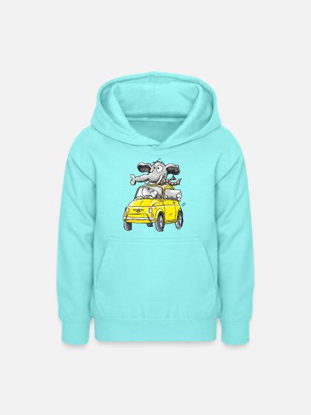 Elefantenrollschuh - Auto - Teenager Hoodie - Pfefferminze