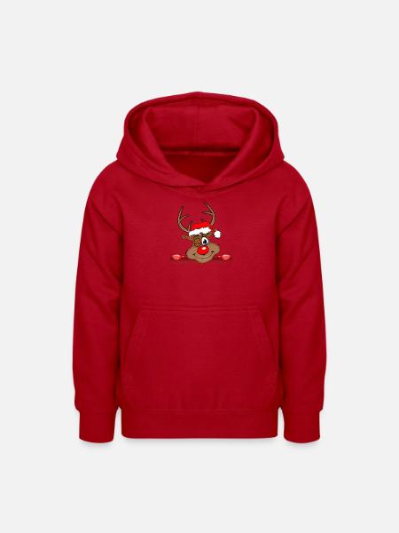 Rentier Rudolph - Teenager Hoodie - Rot