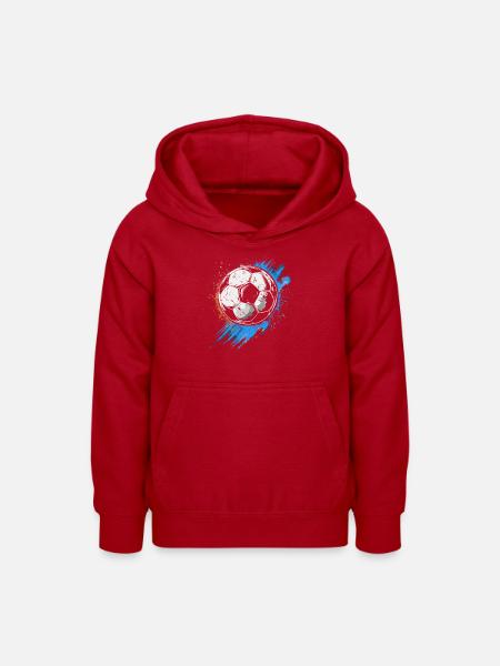 Fußball Streetart - Teenager Hoodie - Rot