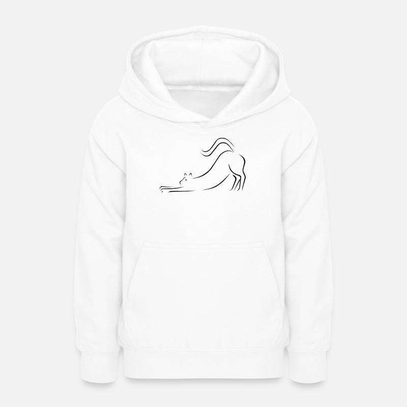 chat - Sweat à capuche Ado - blanc