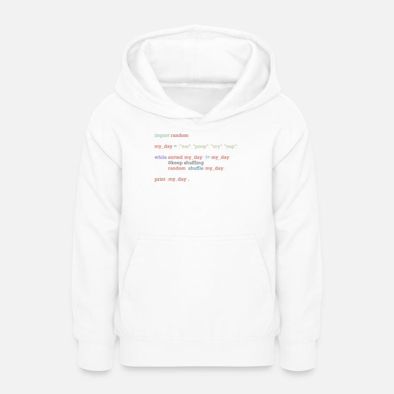 Lustiger Python-Code über den Alltag, Baby - Teenager Hoodie - Weiß