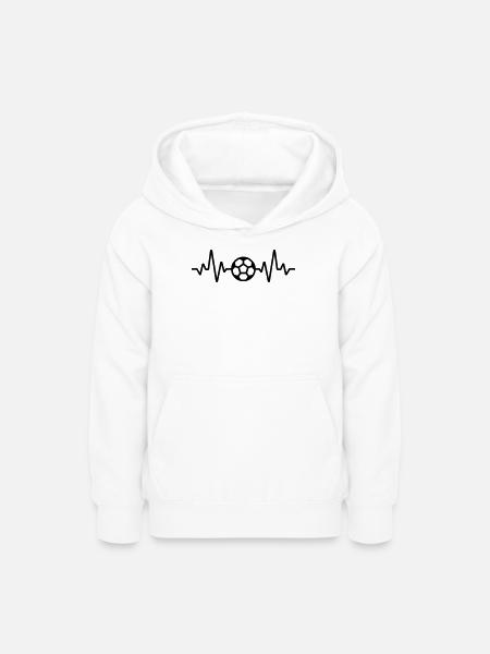 Fußball - Teenager Hoodie - Weiß