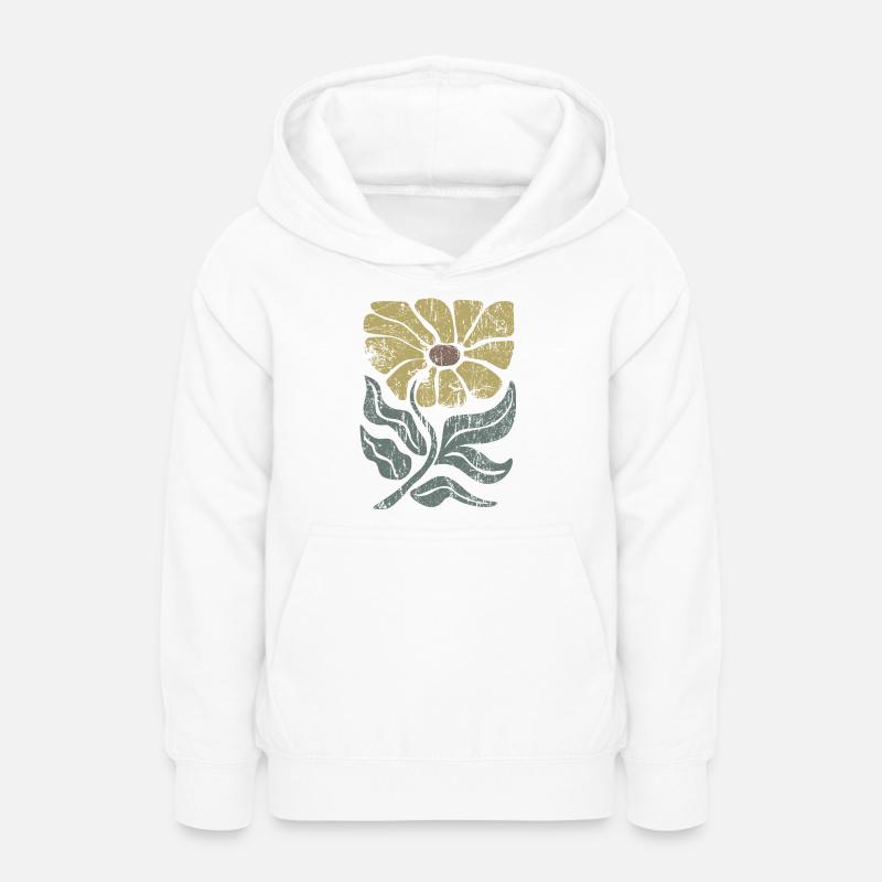 Fleurs - Printemps - Été - Dire - Sweat à capuche Ado - blanc