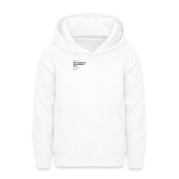 amour fou | Poème - Sweat à capuche Ado - blanc - Devant - AI Model Teenager Male dark (155cm)