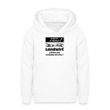 Landwirtschaft , Landwirt , Farmer , Nobody (25) - Teenager Hoodie - Weiß - Vorne - AI Model Teenager Male dark (155cm)