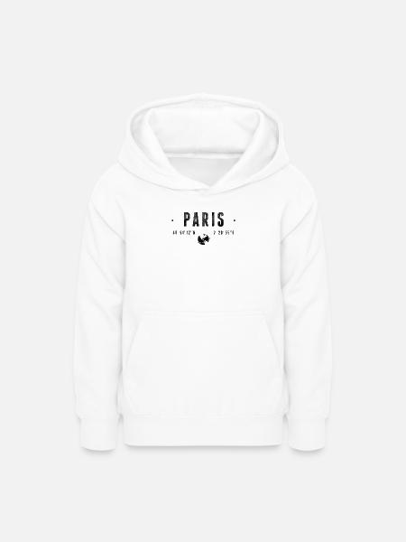 Paris - Teenager Hoodie - Weiß