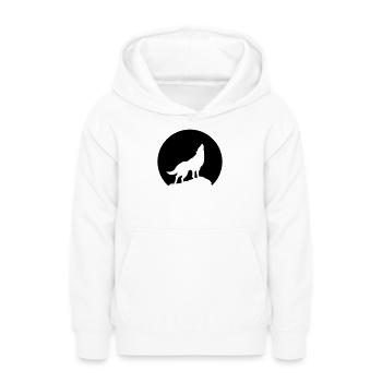 Wolf - Teenager Hoodie - Weiß - Vorne - AI Model Teenager Male dark (155cm)