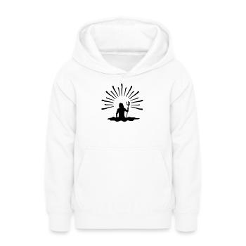neptun - Sweat à capuche Ado - blanc - Devant - AI Model Teenager Male dark (155cm)