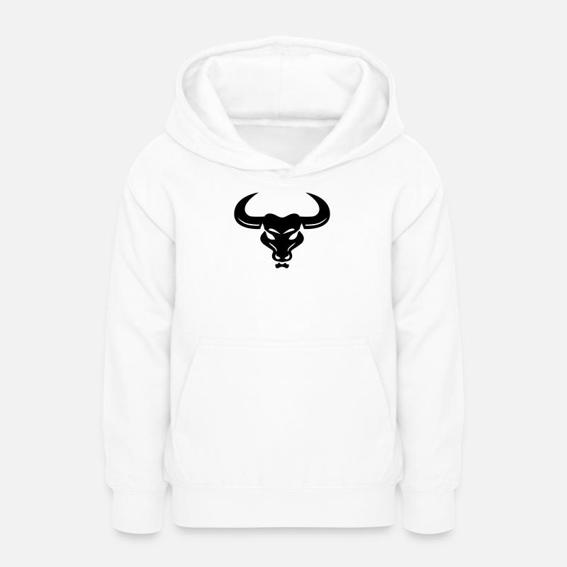 taureau - Sweat à capuche Ado - blanc