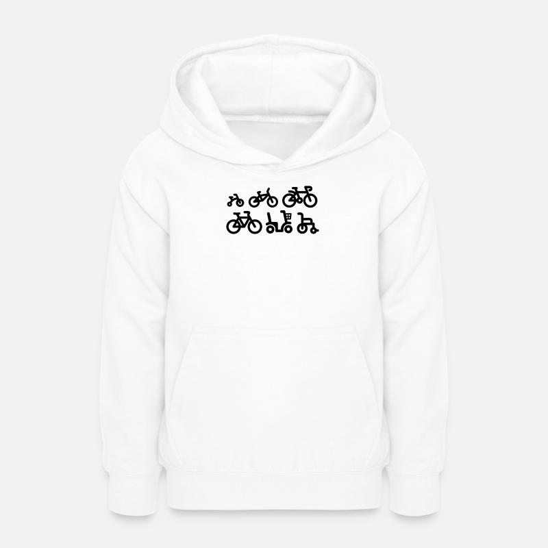 Evolution vélo de course cyclisme vélo de course - Sweat à capuche Ado - blanc