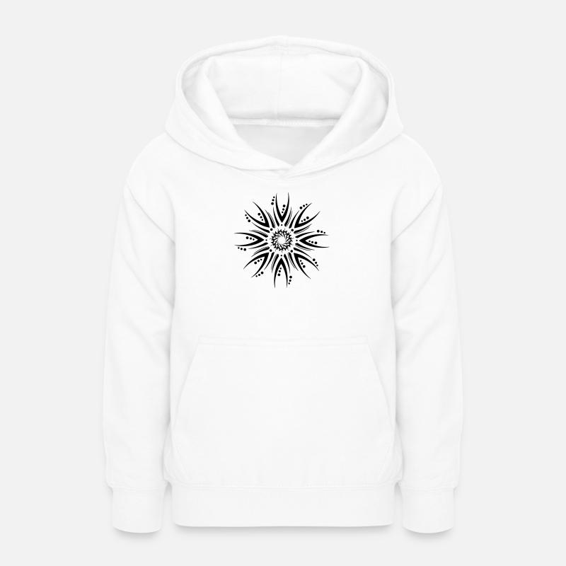 Fleur icône - Sweat à capuche Ado - blanc