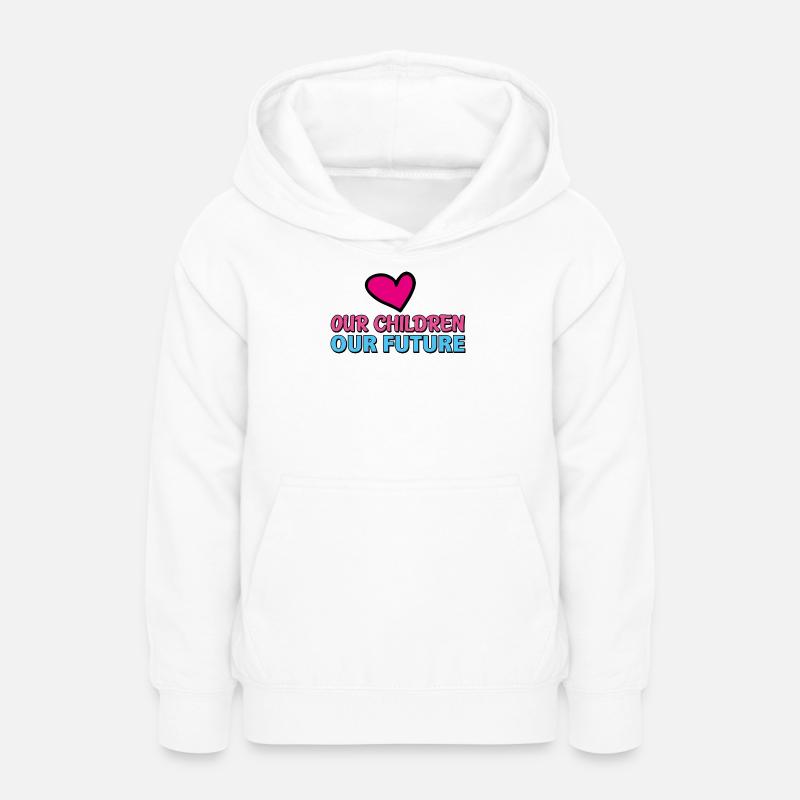 our children our future 2 - Sweat à capuche Ado - blanc