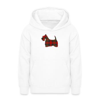 Tartan Scottie - Sweat à capuche Ado - blanc - Devant - AI Model Teenager Male dark (155cm)