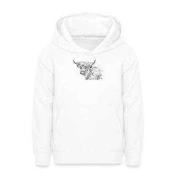 Schottisches Hochlandrind - Teenager Hoodie - Weiß - Vorne - AI Model Teenager Male dark (155cm)