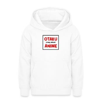 Déclaration Otaku Anemi Manga Culture Pop Geek - Sweat à capuche Ado - blanc - Devant - AI Model Teenager Male dark (155cm)