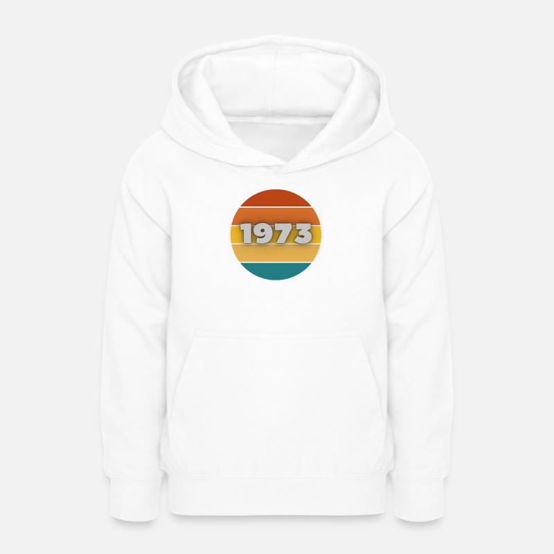 1973, année de naissance, 50 ans - Sweat à capuche Ado - blanc