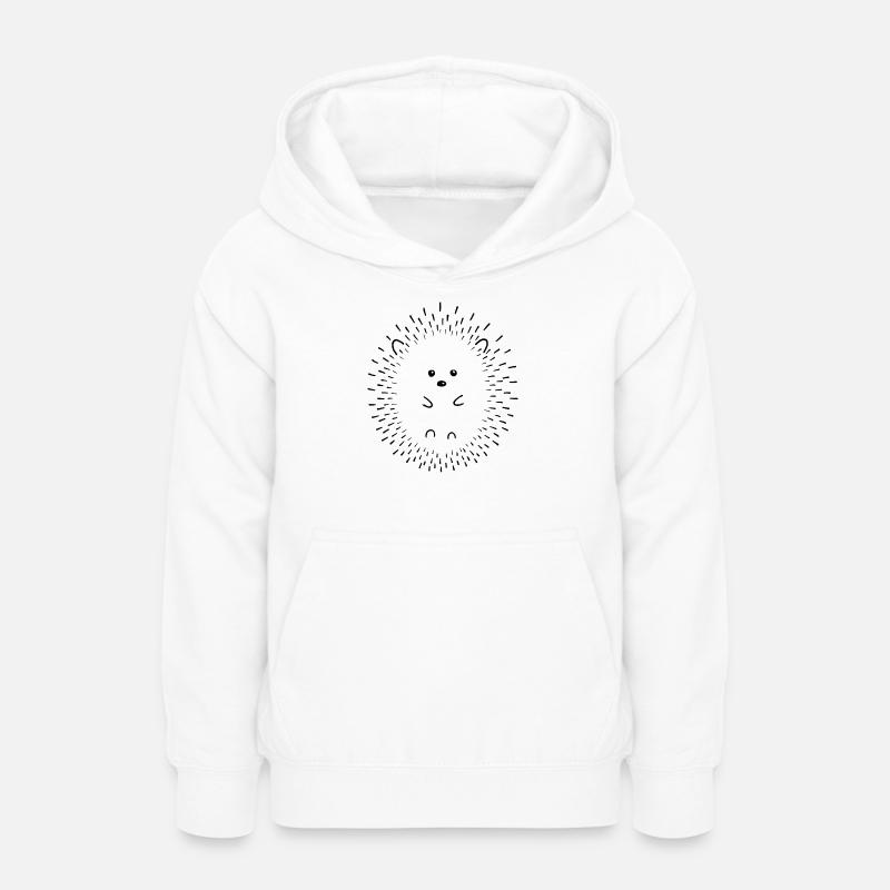 Hérisson Art au trait - Sweat à capuche Ado - blanc