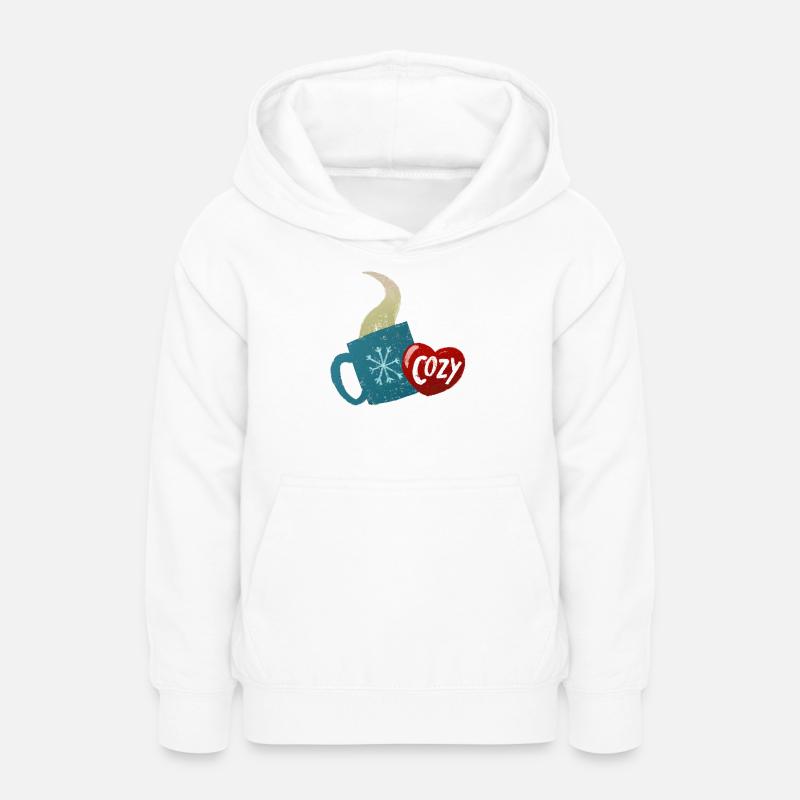 Sticker mug avec thé chaud - Sweat à capuche Ado - blanc