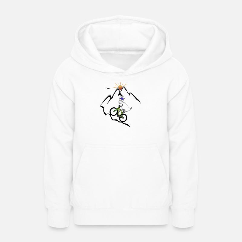 VTT chèvre - Sweat à capuche Ado - blanc