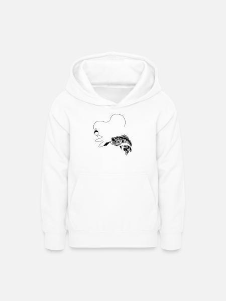 Jumping Bass Angeln - Teenager Hoodie - Weiß
