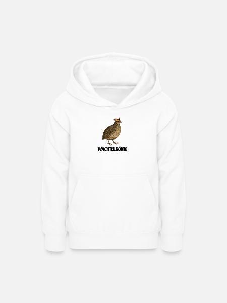 Wachtelkönig Print - Teenager Hoodie - Weiß