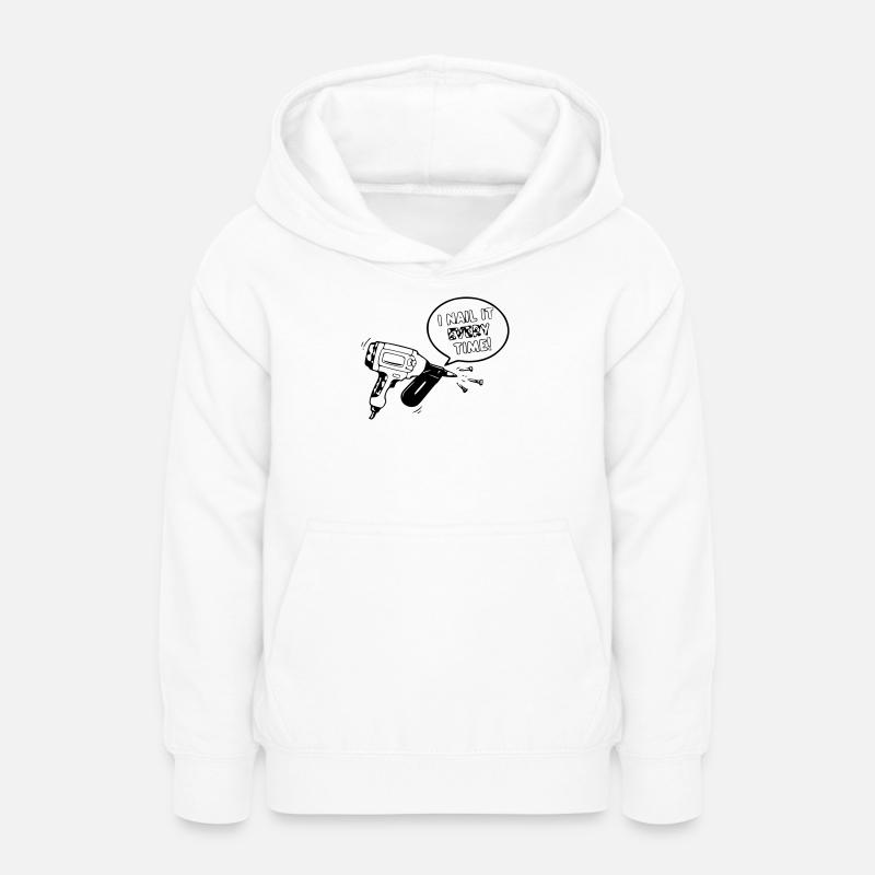 Conception de jouet humoristique avec outil à ongles - Sweat à capuche Ado - blanc