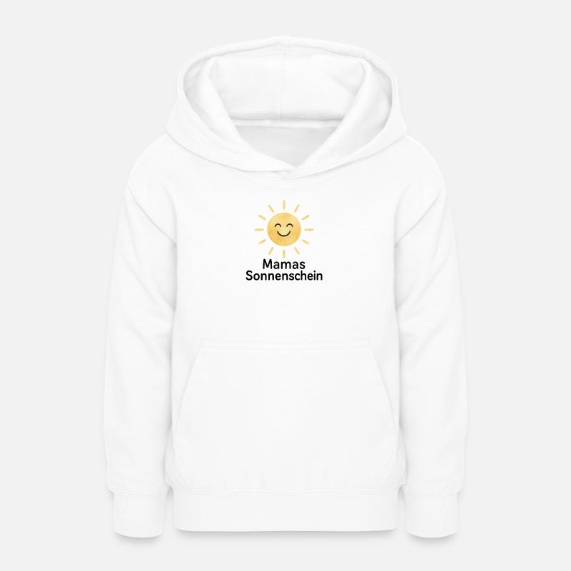 Soleil heureux avec visage - Sweat à capuche Ado - blanc