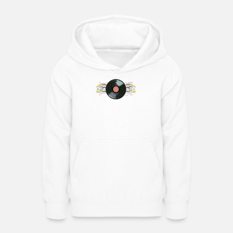 Vinyl_2 - Sweat à capuche Ado - blanc