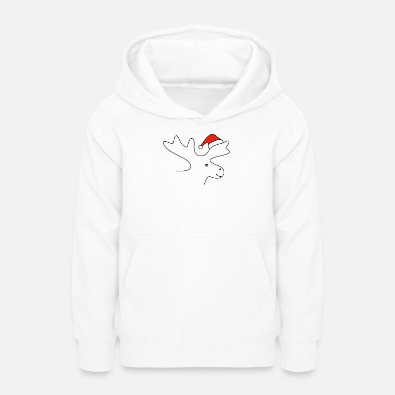 Orignal de Noël - Sweat à capuche Ado - blanc
