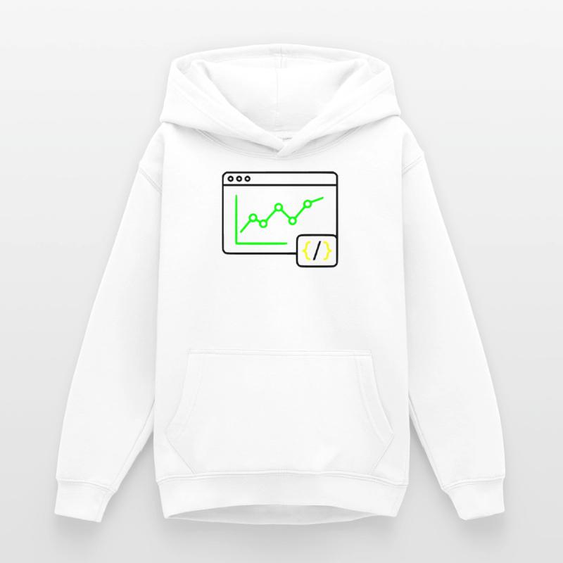 Web Analysis Chart Coding Browser Vector Teen Hoodie