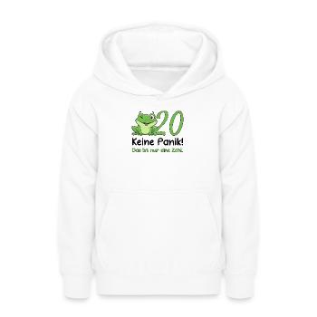 20 Geburtstag Design – Keine Panik! - Teenager Hoodie - Weiß - Vorne - AI Model Teenager Male dark (155cm)