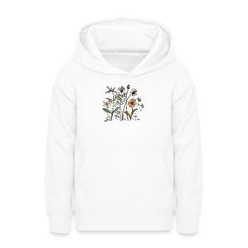 Blumen - Teenager Hoodie - Weiß - Vorne - AI Model Teenager Male dark (155cm)