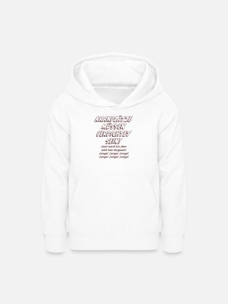 Kranplätze müssen verdichtet sein! - Teenager Hoodie - Weiß