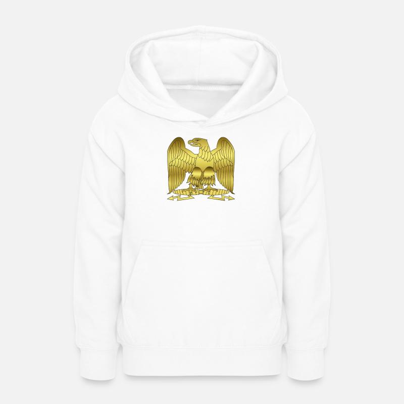 Blason de l’aigle impérial doré de Napoléon - Sweat à capuche Ado - blanc
