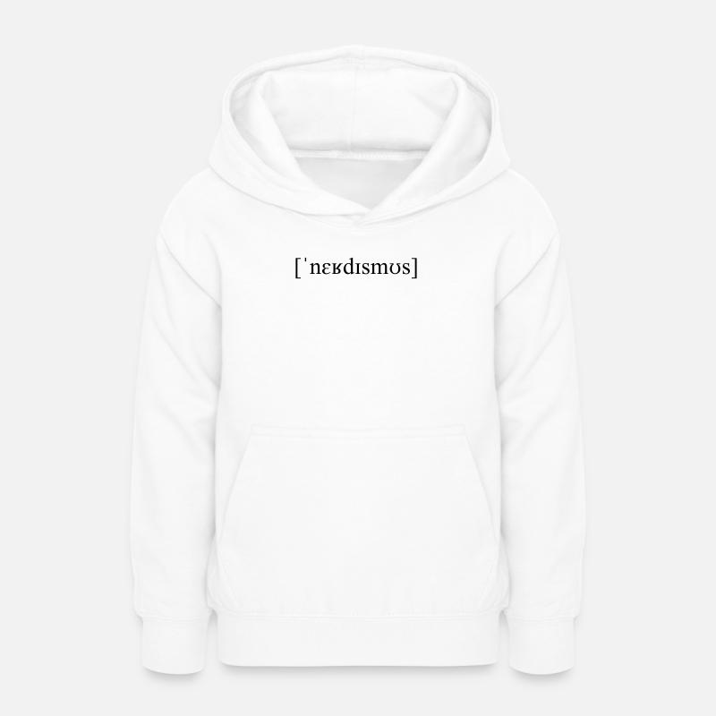 Transcription phonétique Nerdisme - Sweat à capuche Ado - blanc