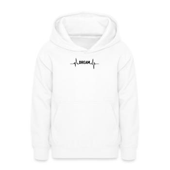 Dream Herzschlag – Inspirational Design - Teenager Hoodie - Weiß - Vorne - AI Model Teenager Male dark (155cm)