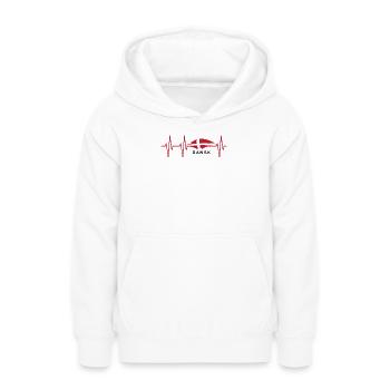 impulsion dansk heartbeat danemark illustration icône - Sweat à capuche Ado - blanc - Devant - AI Model Teenager Male dark (155cm)
