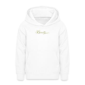 Beauty Schriftzug Natur Design - Teenager Hoodie - Weiß - Vorne - AI Model Teenager Male dark (155cm)